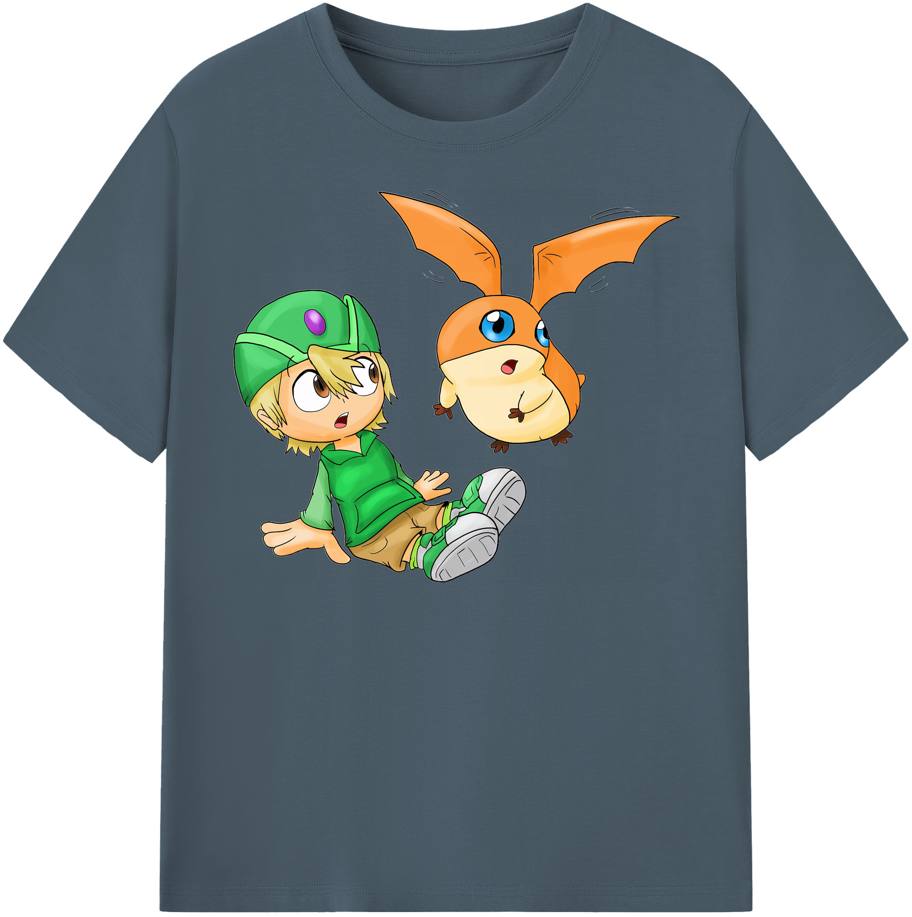 （画像用） Digimon デジタルモンスター/デジモン 綿100％半袖Tシャツ（フロントプリント）